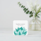 Emerald Lotus wellness spa massage yoga Vierkante Visitekaartje (Staand voorkant)