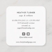 Emerald Lotus wellness spa massage yoga Vierkante Visitekaartje (Achterkant)