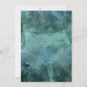 Emerald magnolia waterverf minimalistische bruilof kaart (Achterkant)