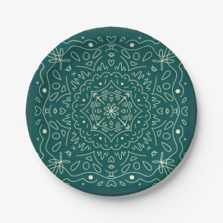 Emerald Mandala Paper Borden Papieren Bordje