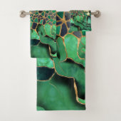 Emerald Marble-cellen, abstracte kunst Bad Handdoek (Insitu)