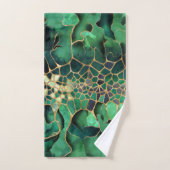 Emerald Marble-cellen, abstracte kunst Bad Handdoek (Handdoek)