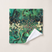 Emerald Marble-cellen, abstracte kunst Bad Handdoek (Wasdoekje)