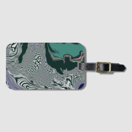 "Emerald Marble Flow"-bagagelabels Bagagelabel