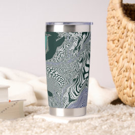"Emerald Marble Flow" Geïsoleerde Drinkbeker