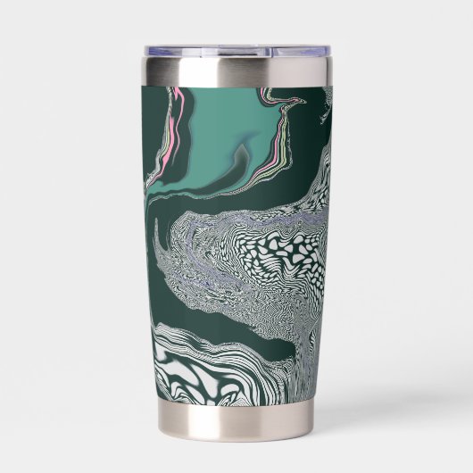 "Emerald Marble Flow" Geïsoleerde Drinkbeker (Voorkant)