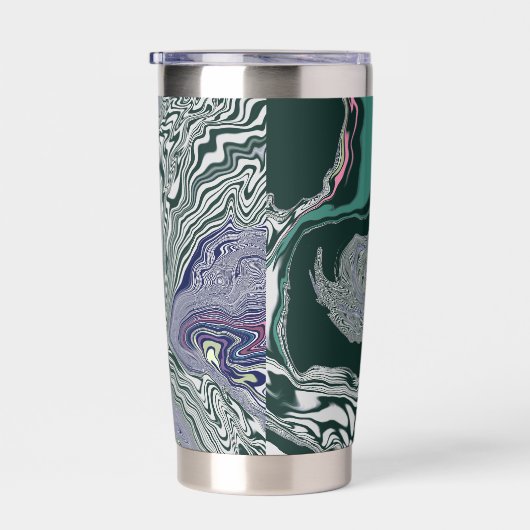 "Emerald Marble Flow" Geïsoleerde Drinkbeker (Rechts)