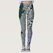 "Emerald Marble Flow" Leggings (Voorkant)