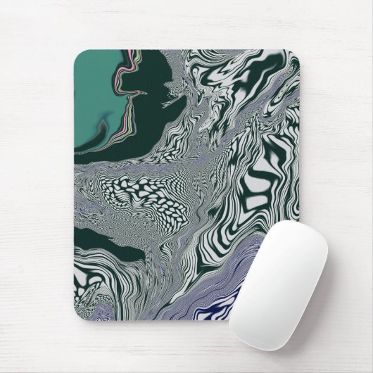 "Emerald Marble Flow" Mousepad Muismat (Met muis)