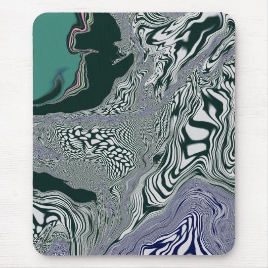 "Emerald Marble Flow" Mousepad Muismat (Voorkant)