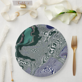 "Emerald Marble Flow" Papieren Bordje