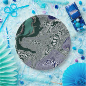 "Emerald Marble Flow" Papieren Bordje (Feest)