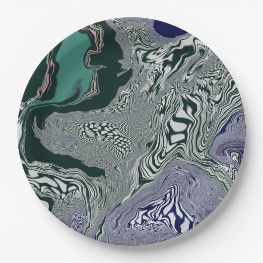 "Emerald Marble Flow" Papieren Bordje (Voorkant)