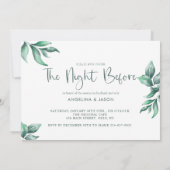 Emerald Marble & Gold Greenery Rehearsal Dinner Kaart (Achterkant)