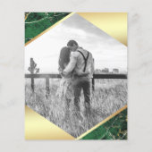 Emerald Marble Photo Budget Weddenschap (Achterkant)