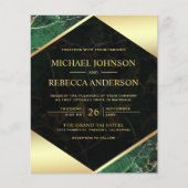 Emerald Marble Photo Budget Weddenschap (Voorkant)