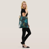 Emerald Marble with Golden Veins Tote Bag (Op model)