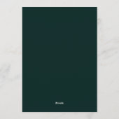 Emerald & Marigold Lush Botanical Wedding Kaart (Achterkant)