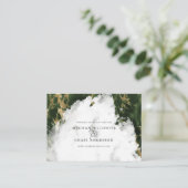 Emerald Marked Waterverf Geode BarefootBride™ Visitekaartje (Staand voorkant)