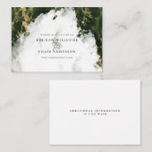 Emerald Marked Waterverf Geode BarefootBride™ Visitekaartje (Voorkant / Achterkant)