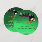 EMERALD MASQUERADE PARTIJ, Groen Sinaasappel Kaart (Voorkant / Achterkant)