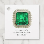 Emerald May Birthstone Bedankjes Labels (Voorkant)