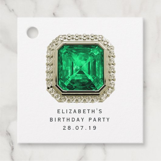 Emerald May Birthstone Bedankjes Labels (Voorkant)