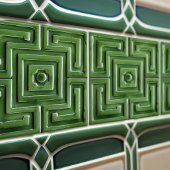 Emerald Maze Faux Relief Keramische Tegel Tegeltje