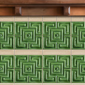 Emerald Maze Faux Relief Keramische Tegel Tegeltje
