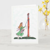 Emerald - mei geboortesteen kaart voor haar (Gele Bloem)