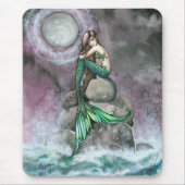 Emerald Mermaid Fantasy Art Mousepad Muismat (Voorkant)
