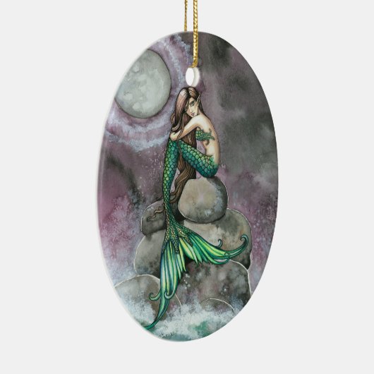 Emerald Mermaid Fantasy Art Ornament (Rechts)