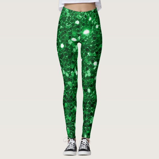 Emerald Mermaid Glitter Leggings (Voorkant)
