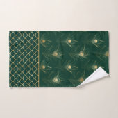 EMERALD MERMAID PEACOCK FEATHER BATHROOM TOWEL BAD HANDDOEK (Handdoek)