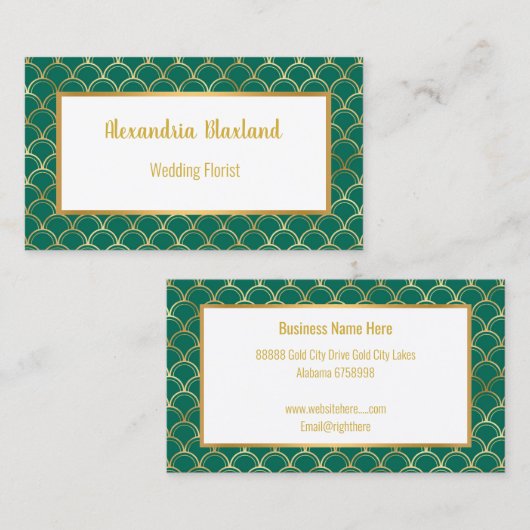 EMERALD MERMAID WITTE VISITEKAARTJE (Voorkant / Achterkant)
