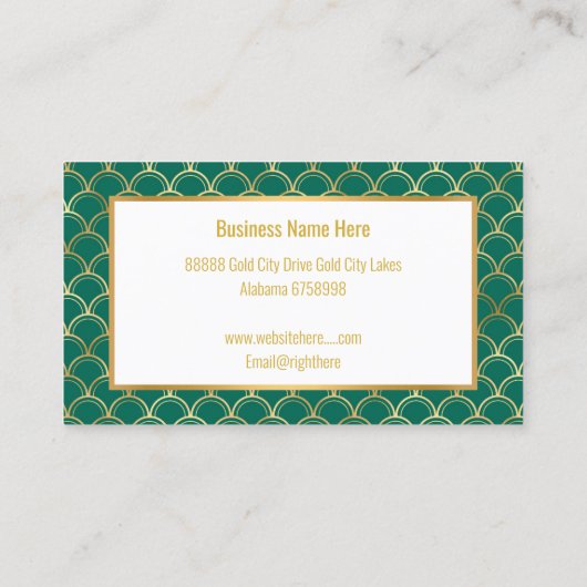 EMERALD MERMAID WITTE VISITEKAARTJE (Achterkant)