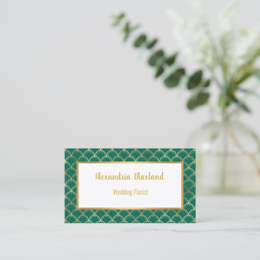 EMERALD MERMAID WITTE VISITEKAARTJE (Staand voorkant)