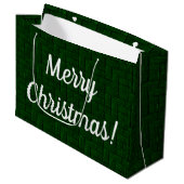 Emerald Merry kerstcadeautas Groot Cadeauzakje (Voorkant Gekanteld)