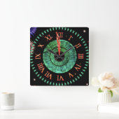 Emerald Midnight Clock Vierkante Klok (Huis)