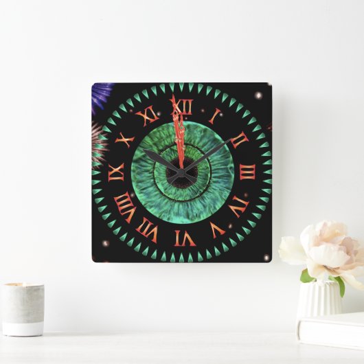 Emerald Midnight Clock Vierkante Klok (Huis)