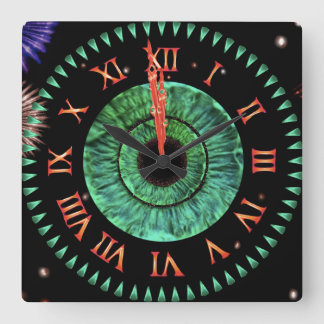 Emerald Midnight Clock Vierkante Klok