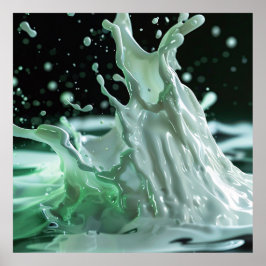Emerald Milk Splash Kunstposter Poster