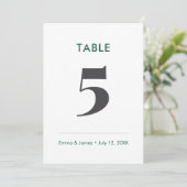 Emerald Minimalistische Ampersand | Tafelnummer (Staand voorkant)
