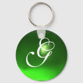 EMERALD MONOGRAM, groen Sleutelhanger (Voorkant)