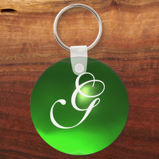 EMERALD MONOGRAM, groen Sleutelhanger (Voorkant)
