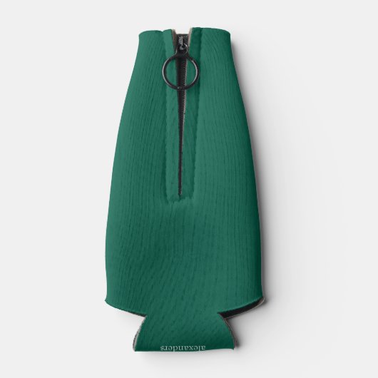 Emerald Monogram & Names Wedding Tall Koelbox Flesjeskoeler (Achterkant)