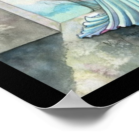 Emerald Moon Fairy Poster Afdrukken van Molly Harr (Hoek)