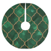 Emerald Moroccan Pattern – Luxury Style Kerstboom Rok (Voorkant)