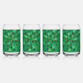 Emerald Mosaic Circle Pattern Art Blikvorm Glas (Achterkant)