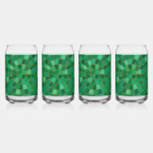 Emerald Mosaic Circle Pattern Art Blikvorm Glas (Voorkant)